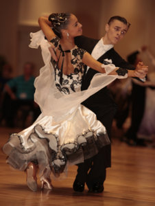 Standard dancing couple at Louisiana DanceSport